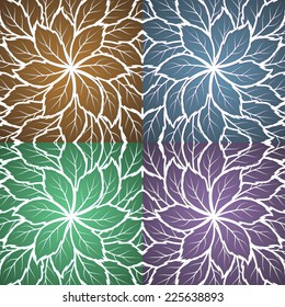 Illustration background with leaves