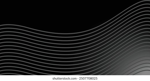 The illustration background is luxurious gold with waves on a black background. Premium design for wallpaper, banner, poster.
