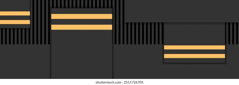 O fundo da ilustração é de ouro luxuoso com ondas em um fundo preto. Design premium para papel de parede, banner, poster. vetor