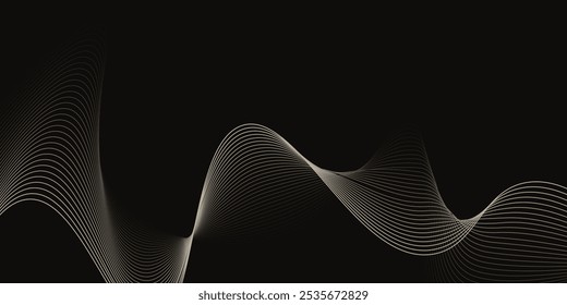 The illustration background is luxurious gold with waves on a black background
