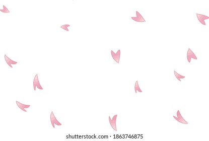 It is an illustration of the background material of cherry blossoms