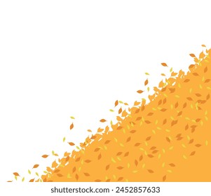 Illustration background material of fallen yellow autumn leaves