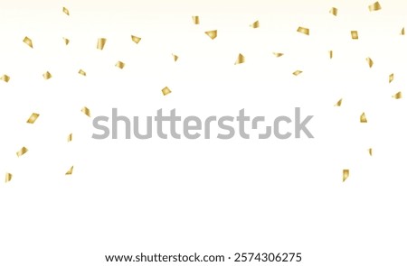 Illustration background material with fluttering golden tape