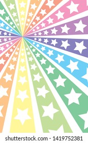 Illustration background material, poster for show business, entertainment, happy party image, rainbow line and star pattern