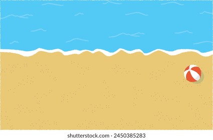 
Illustration background material of sandy beach and sea
