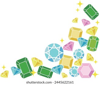 Illustration background material of sparkling jewels