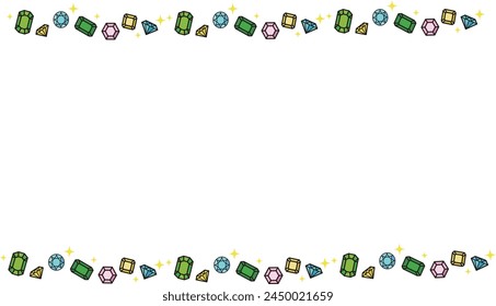 Illustration background material of sparkling jewels
