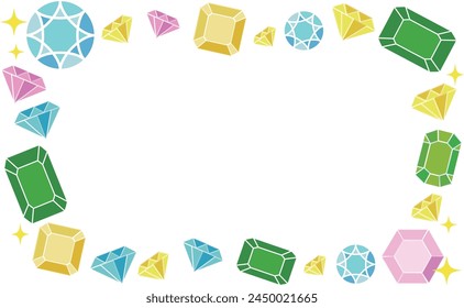 Illustration background material of sparkling jewels