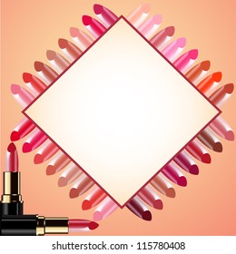 illustration background for message lipstick and probes