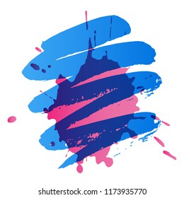 illustration. Background of multi-colored blots of ink