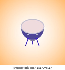 The illustration is a background of musical instruments drum. Background for project, presentation, business, music events.
