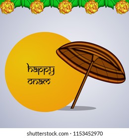 Illustration of background for the ocassion of Hindu festival Onam celebrated in India