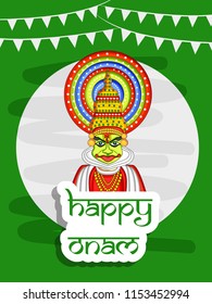 Illustration of background for the ocassion of Hindu festival Onam celebrated in India