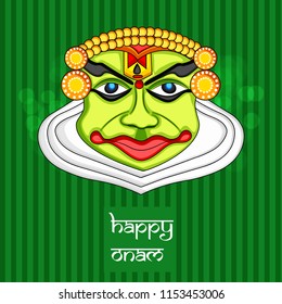 Illustration of background for the ocassion of Hindu festival Onam celebrated in India