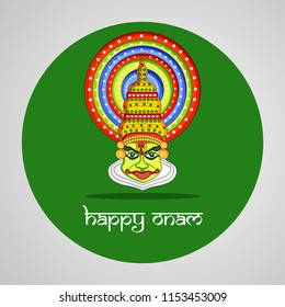 Illustration of background for the ocassion of Hindu festival Onam celebrated in India