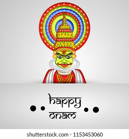 Illustration of background for the ocassion of Hindu festival Onam celebrated in India