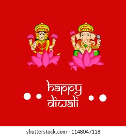 Illustration of background for the occasion of hindu festival Diwali celebrated in India