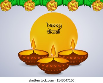 Illustration of background for the occasion of hindu festival Diwali celebrated in India