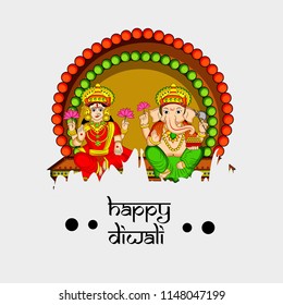 Illustration of background for the occasion of hindu festival Diwali celebrated in India