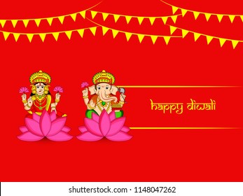 Illustration of background for the occasion of hindu festival Diwali celebrated in India