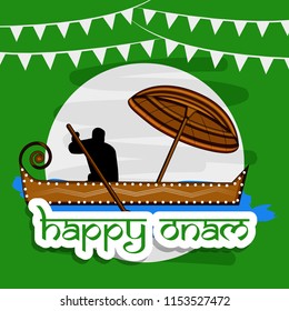 Illustration of background for the occasion of Hindu festival Onam celebrated in India