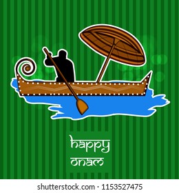 Illustration of background for the occasion of Hindu festival Onam celebrated in India