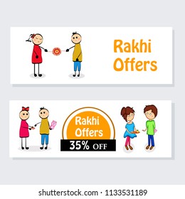 Illustration of background for the occasion of Hindu religion festival Raksha Bandhan
