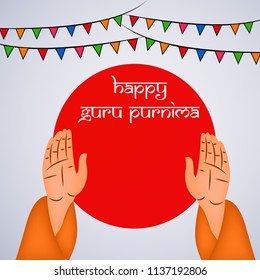Illustration of background for the occasion of Hindu religion festival Guru Purnima celebrated in India
