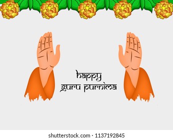 Illustration of background for the occasion of Hindu religion festival Guru Purnima celebrated in India