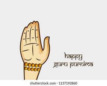Illustration of background for the occasion of Hindu religion festival Guru Purnima celebrated in India