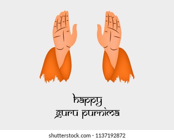 Illustration of background for the occasion of Hindu religion festival Guru Purnima celebrated in India