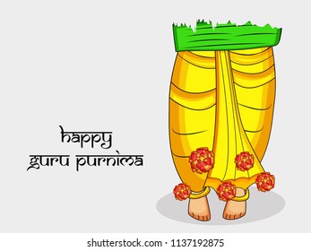 Illustration of background for the occasion of Hindu religion festival Guru Purnima celebrated in India