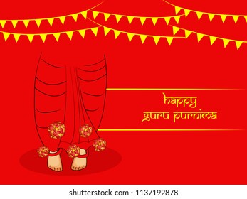Illustration of background for the occasion of Hindu religion festival Guru Purnima celebrated in India