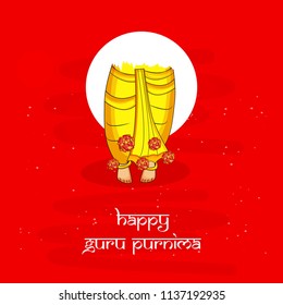 Illustration of background for the occasion of Hindu religion festival Guru Purnima celebrated in India
