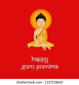 Illustration of background for the occasion of Hindu religion festival Guru Purnima celebrated in India