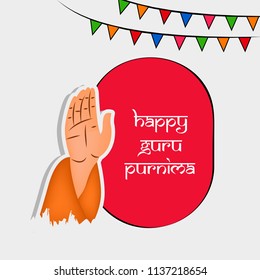 Illustration of background for the occasion of Hindu religion festival Guru Purnima celebrated in India