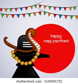 Illustration of background for the occasion of hindu religious festival Naag Panchami celebrated in India