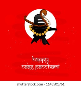 Illustration of background for the occasion of hindu religious festival Naag Panchami celebrated in India