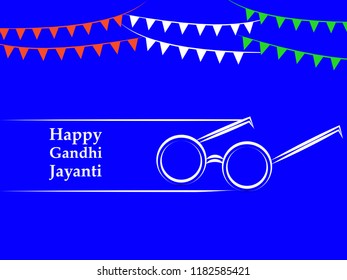 Illustration of background for the Occasion of Indian festival Gandhi Jayanti