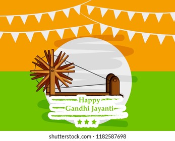 Illustration of background for the Occasion of Indian festival Gandhi Jayanti