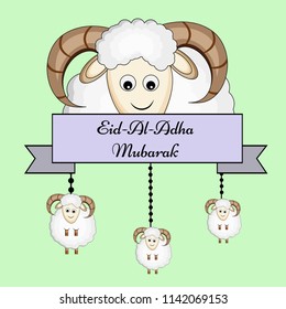 Illustration of background for the occasion of Muslim festival Eid-al-adha 