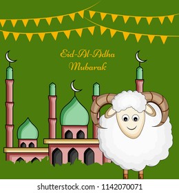 Illustration of background for the occasion of Muslim festival Eid-al-adha 