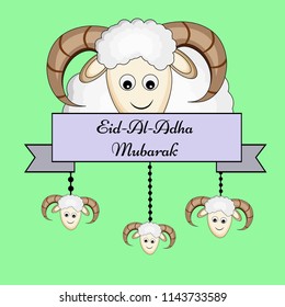Illustration of background for the occasion of Muslim festival Eid-al-adha 
