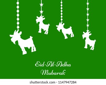 Illustration of background for the occasion of Muslim festival Eid-al-adha 
