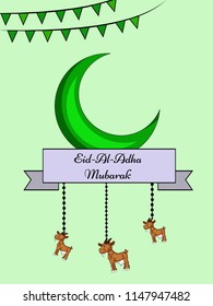 Illustration of background for the occasion of Muslim festival Eid-al-adha 
