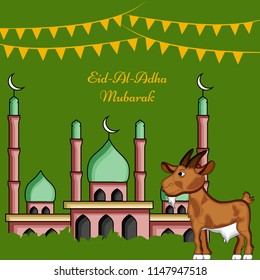 Illustration of background for the occasion of Muslim festival Eid-al-adha 
