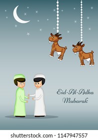 Illustration of background for the occasion of Muslim festival Eid-al-adha 

