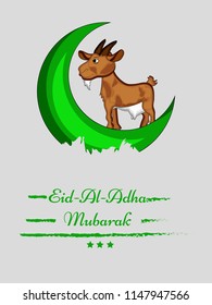 Illustration of background for the occasion of Muslim festival Eid-al-adha 
