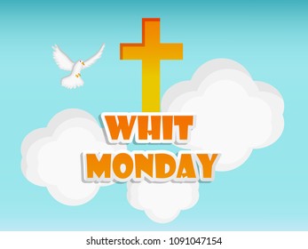 Illustration of background for the occasion of Whit Monday