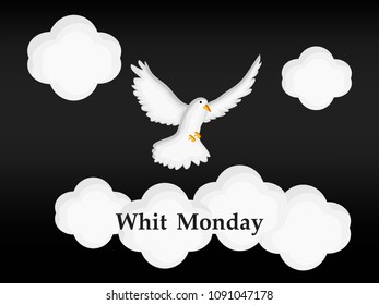 Illustration of background for the occasion of Whit Monday